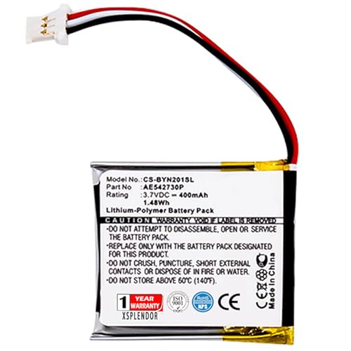 XSPLENDOR GPS Replacement Battery for Bushnell 368224, Neo Ghost 2015, Neo Ghost PN AE542730P 400mAh