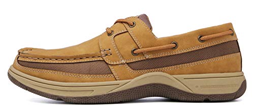 Casual Boat Slip on Shoes for Men - Durable Memory Foam Comfort Boat Shoes Men - Rubber Sole, Faux Leather and Lace-Up Mens Casual Shoes3