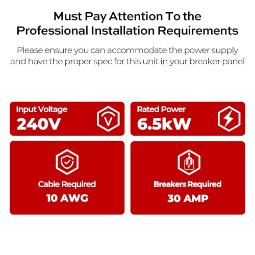 Electric Tankless Water Heater, MIZUDO 6.5kW 240V, Small Instant Hot Water Heater, Use for Under Sink, Bathroom Sink and Faucet, Save Space, Touch, with LED Digital Display