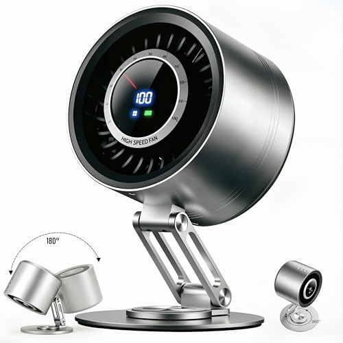 Yison Smart Metal Desk Fan, [Jet Engine Design] Powerful Desktop
