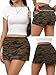 Danysu Mini Skirts for Women Sexy Skirt with Shorts Underneath Slit Summer Sports Vacation Going Out Outfits Stretch Skort Camo Army S