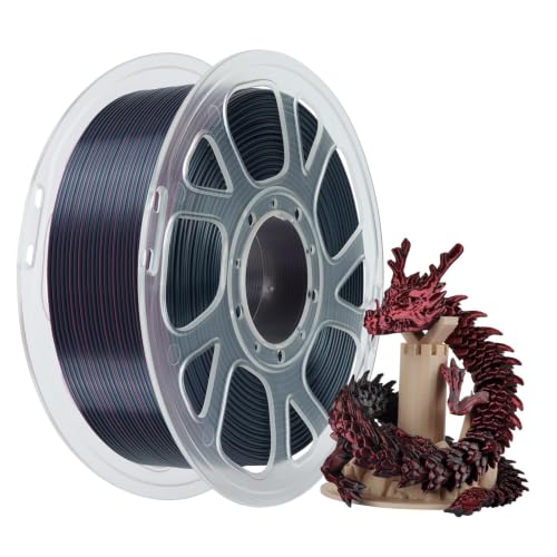 Kingroon PLA 3D Printer Filament, Dual Color Silk PLA Filament, Dimensional Accuracy +/- 0.03 mm, 1kg Spool(2.2lbs), 1.7