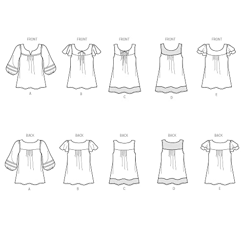 Simplicity U06871A New Look Easy to Sew Misses' Pullover Tunic and Top Sewing Pattern Kit, Code 6871, Sizes 10-22