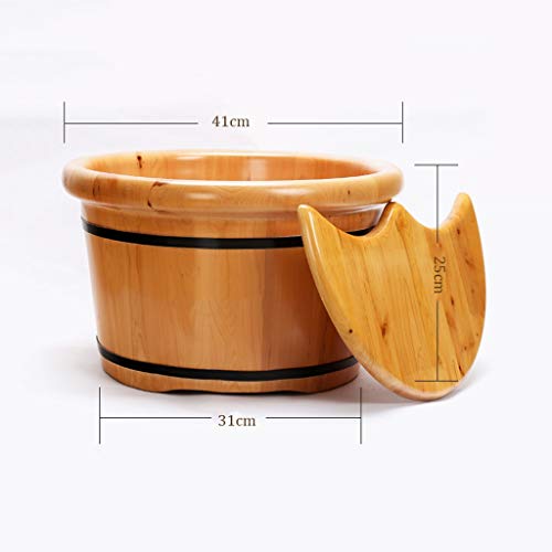 Bañera de madera para pies con tapa y aislamiento térmico miniatura 2