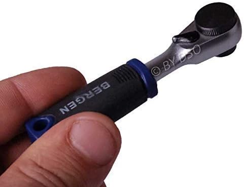 BERGEN 1/4 inch Female Hex Drive Mini Ratchet for Hex Torx Spline Bit BER4077 by Bergen