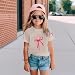 Lubpow Girls Cute Christian Shirts Kids Pink Bow Shirt Jesus God Faith Tshirts Aesthetic Cross Bible Verse Graphic Tee Tops(Apricot,150)