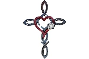 Vintage Style Horseshoe Cross Wall Decor