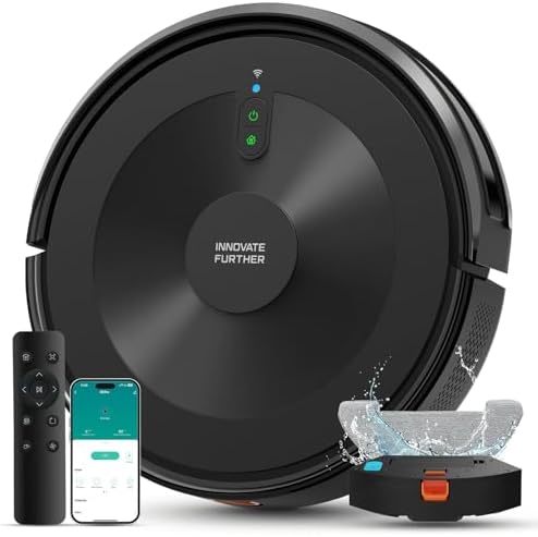 Deenkee Robot Vacuum Cleaner with Mop, 4000Pa Strong Suction Robo...