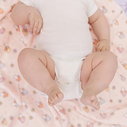 Image of JuJuBe x Studio Oh! Baby Essentials Reversible Baby Blanket - Soft Throw for Newborns & Infants, Ideal for Tummy Time, Home, Travel & Nursery Essentials - Perfect Mushy Love