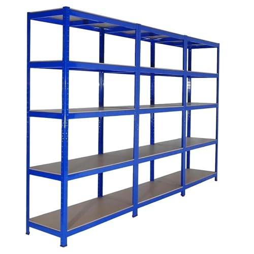 5 Tier Blue Storage Rack Heavy Duty Shelving Galvanised Stee
