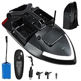 3 Boxes RC Bait Boat for Fishing with Line Drop,4.4lbs Load Capacity, Battery & Motor System for 1640FT Range Remote Control, 12000mAh Battery,Fish Bait Boats with LED Light for Professional Fishing