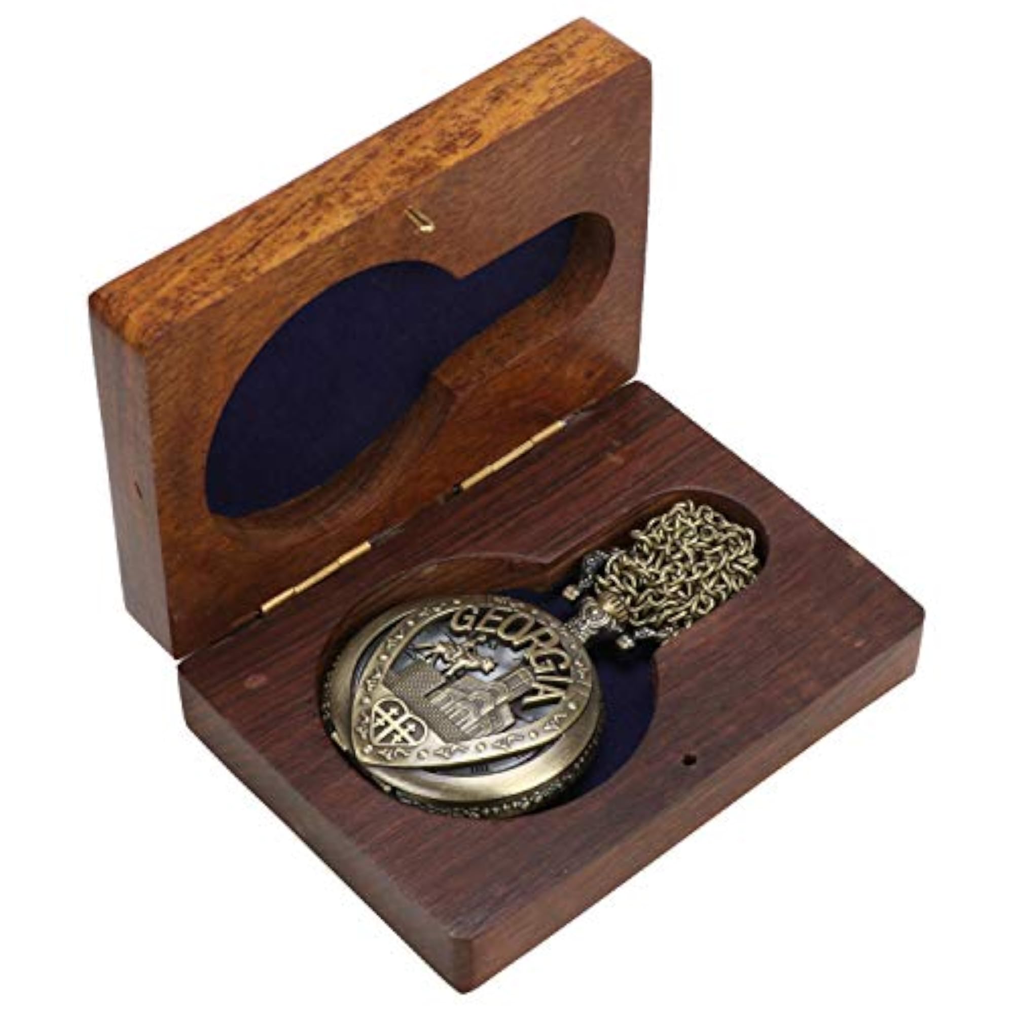 Georgia Full Hunter Pocket Watch with Chain, Gift