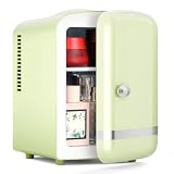 Xbeauty Retro Mini Fridge, Compact Refrigerator with 4L Capacity/6 Cans