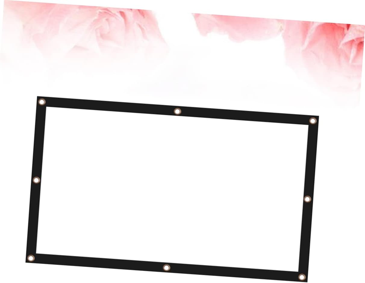 STOBOK 1pc Portable Projector Screen Crease White Fiber Projection Screen for Home Theater Office and Education Easy Installation and Convenient for Indoor Outdoor Use