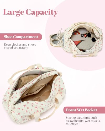 image for BTOOP Duffle Bag for Gym Sports Women Girls Workout Travel Bag Weekend