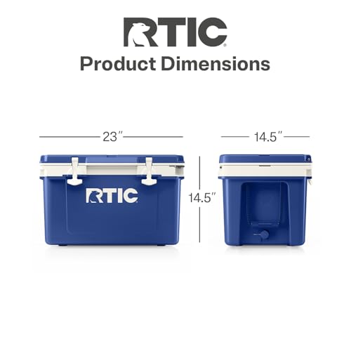 Image of RTIC 32 QT Ultra-Light Hard Cooler | Portable Hard Ice Chest Box for Beach, Drinks, Camping, Picnic, Fishing, Boat, Barbecue, 30% Lighter Than Rotomolded