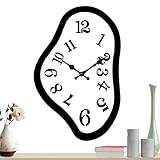 Générique Orologi da parete | Design Retrò ed Estetico | 25x16 cm Design Irregolare Orologio da Parete Silenzioso Moderno - per Cucina Ufficio Bagno Feste Regalo Casa