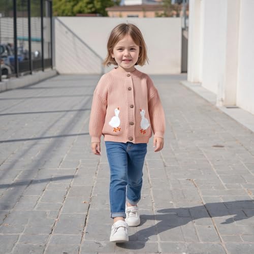 Kids Toddler Girl Boy Cardigan Infant Newborn Little Girls Long Sleeve Knit Sweater Fall Winter Duck Goose Outfit3