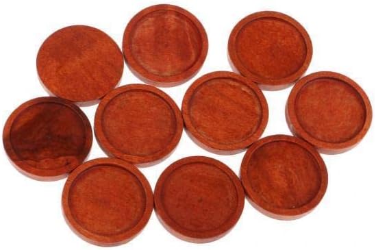 10x10 Pcs Stone Base Support Blank Round Setting Base Charm Cabochon Red -25 mm | Crafts | Beads & Jewelry Making | Charms & Pendants