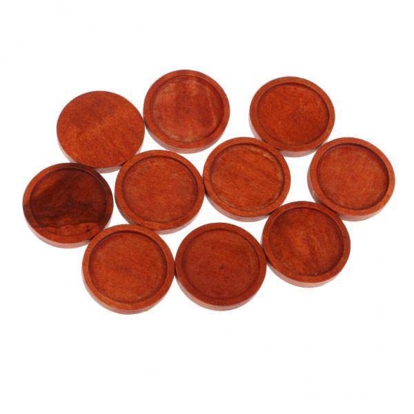 TRENDIVIBE 4x10 Pcs Stone Base Support Blank Round Setting Base Charm Cabochon Red -25 mm-image-31