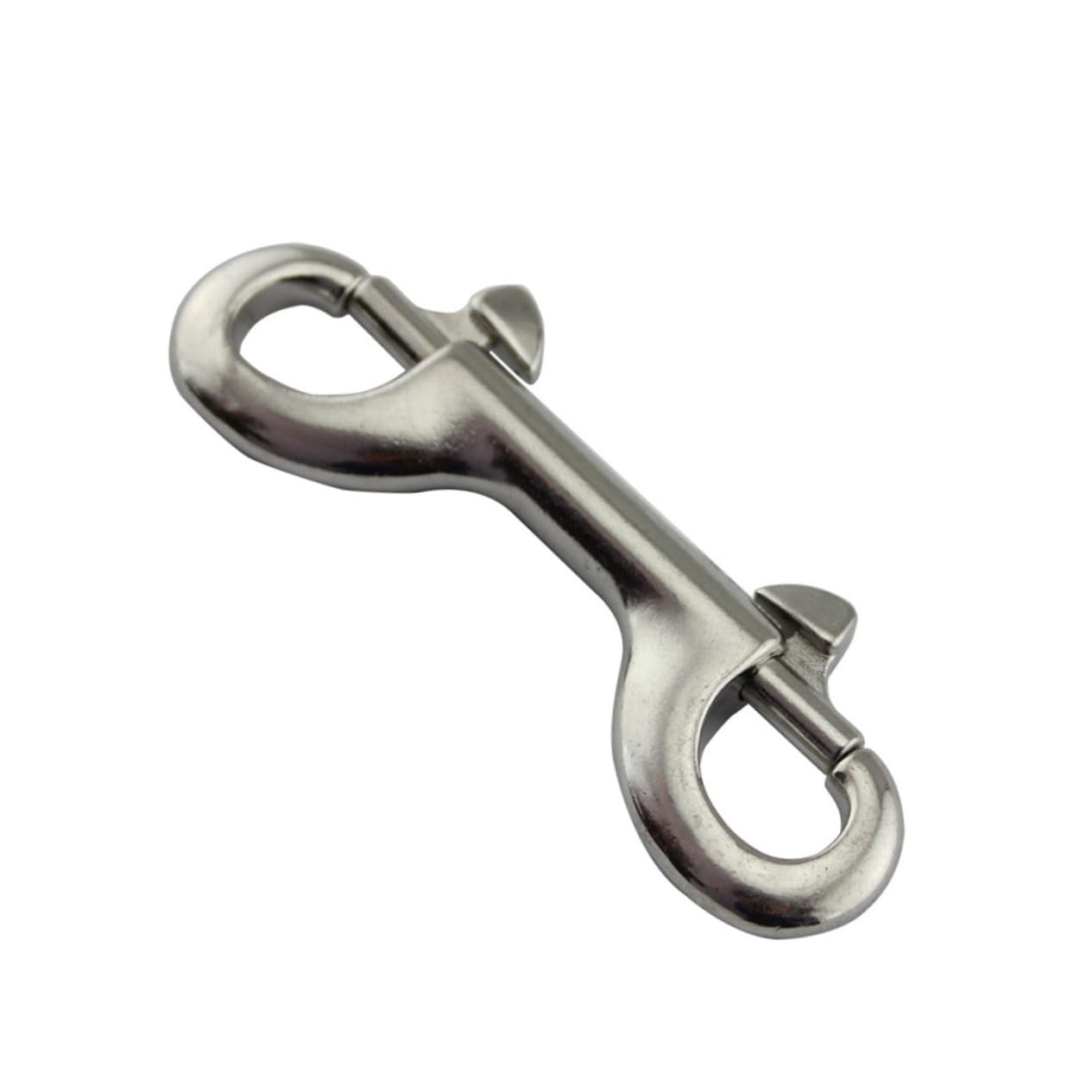 BESPORTBLE 2pcs Marine Scuba Double Bolt Snap 115mm Stainless Steel 316 Pet Chain Carabiner Dive Clip Lanyard Double Ended Spring Buckle for Outdoor