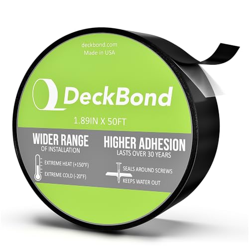 DeckBond Deck Joist Tape, Pro Grade, 1.89 in x 50 ft, Extreme Temperature Range -20F to 150F, 30-Year Durability by DeckBond - Used condition - US$13.43