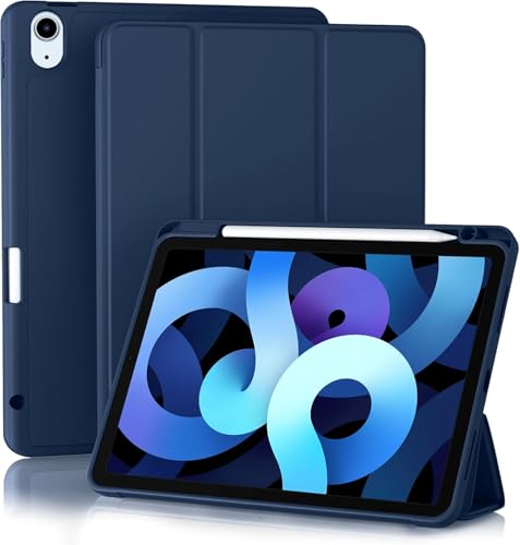 Image of TechTrendz for iPad Air 11 inch Cover M3 /M2 (2025 /2024) Case with Pencil Holder, Smart Cover with Protective Trifold Stand, Auto Wake /Sleep - Blue