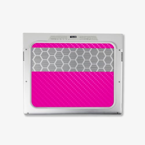 Image of MightySkins Carbon Fiber Skin Compatible With Alienware X14 R2 (2023) Full Wrap Kit - Solid Hot Pink | Protective Durable Textured Carbon Fiber Finish | Easy To Apply & Change Styles | Made in the USA