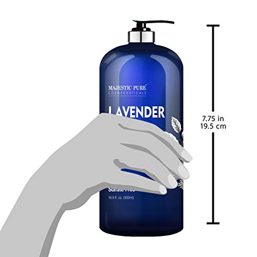 Majestic Pure Peppermint Oil Shampoo And Lavender Mint Conditioner Set - Hair Growth Stimulating Formula With Biotin For Thinning Hair, Fights Hair Loss, Sulfate Free - Men And Women - 16.9 Fl Oz X 2 #TOP6