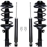 Detroit Axle - 4pc Struts Shocks for 01-06 Hyundai Santa Fe, 2 Front Struts w/Coil Spring 2 Rear Shock Absorbers Assembly 2001 2002 2003 2004 2005 2006 Replacement