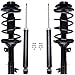 Detroit Axle - 4PC Complete Front Struts and Coil Spring Assembly and Rear Shock Absorbers for 2001 2002 2003 2004 2005 2006 Hyundai Santa Fe 2.4L and 2.7L Models ONLY