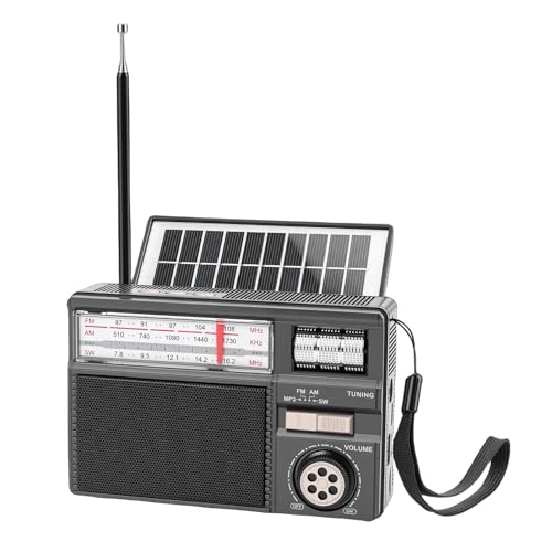 Radio solar portátil vintage AM FM PUSOKEI miniatura 1