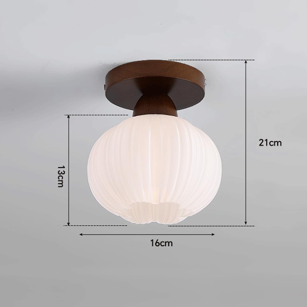 Nowoczesna lampa sufitowa do salonu, kremowa, okrągła, drewniana, minimalistyczna lampa sufitowa w kształcie kwiatu, metalowa, do przedpokoju, balkonu i schodów