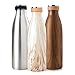 STECHO Gourde Isotherme 500ml, Gourde INOX sans BPA, Bouteille d'eau Isotherme en acier inoxydable, Thermos Gourde métallique Réutilisable - Grain de chêne