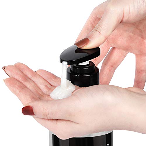 Image of Shampoo and Conditioner Bottles, Segbeauty 2 Pack 16.9oz Refillable Shampoo Bottles, 500ml Labeled Clear Shower Bottles Refillable, Large Empty Plastic Bathroom Soap Lotion Shampoo Dispenser with Pump