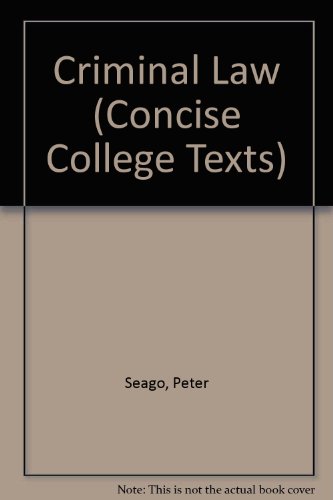 Criminal Law (Concise College Texts)