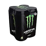coca cola 500 ml  Monster - Green, Bebida energética, 500 ml (Pack de 4), Lata