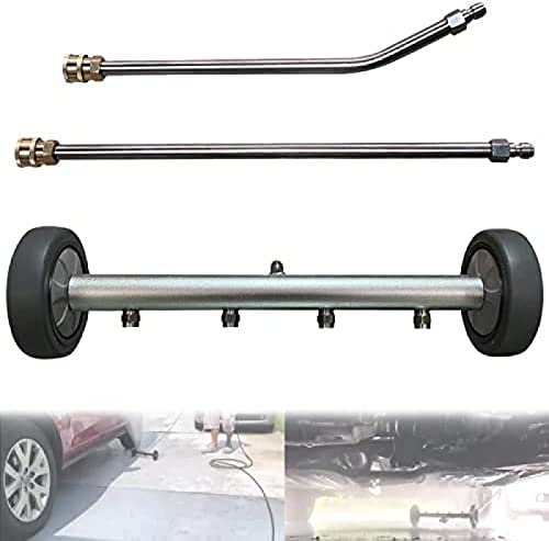 16 Inch 2 In 1 Car Cleaner Undercarriage Surface Washer High Pressure Washer Car Chassis Cleaning Automobile Undercarriage Chassis Cleaner Car Wash Water Broom,5000 PSI,Uptodate43