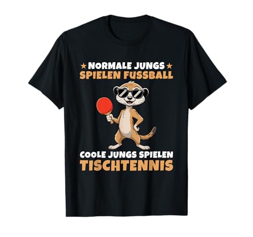 Erdmännchen Coole Jungs spielen Tischtennis T-Shirt Erdmännchen Coole Jungs spielen Tischtennis T-Shirt