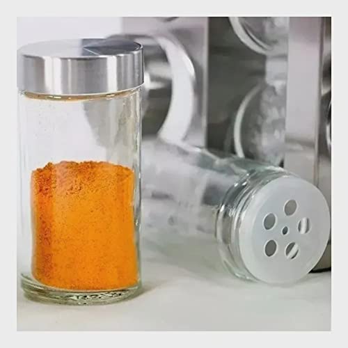 Porta Temperos Organizador Condimento Inox 16 Potes Giratório (Redondo Inox 16 Potes)
