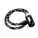 Candado para bicicleta, resistente al óxido, cable de bloqueo de bicicleta impermeable para viajes por carretera, motocicleta, scooter, montaña, sendero, escuela, playa, viajes, camping