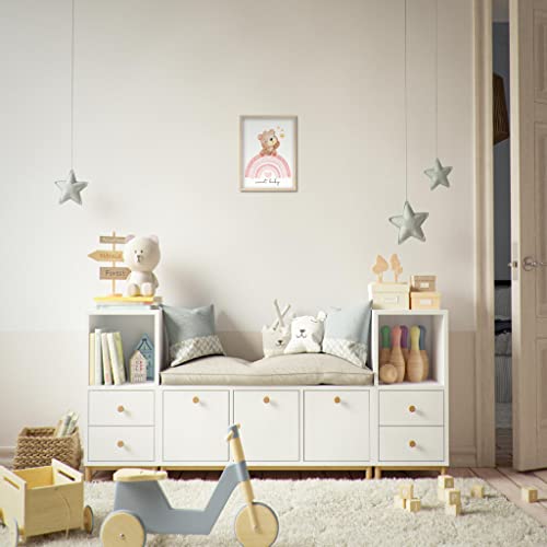 Art mural enfant Sweet Teddy Rainbow, cadeau de naissance idéal - 6