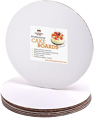 8" Round Coated Cakeboard, 12 ct.