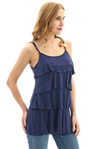 Bearsland Women's 3 Pack Maternity Nursing Tank Tops Sleeveless Breastfeeding Clothes,Blkarmygreenblue,S #TOP4