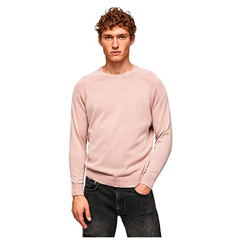 Pepe Jeans Herren James Crew Long Sleeves Knits, Pink (Bleach Pink), M