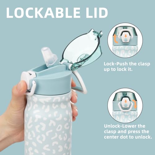 Image of Konokyo 18 oz Insulated Stainless Steel Sports Water Bottle with Straw Lid