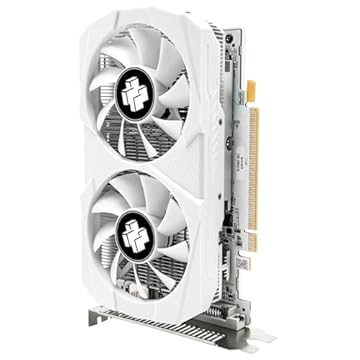 MOUGOL Placa de Vídeo AMD Radeon RX580 8GB 2048SP GDDR5 256 bits, placa de vídeo para jogos de PC com DP HDMI DVI PCI Express x 16 3.0 placa de vídeo para jogos com ventiladores duplos (Branco)