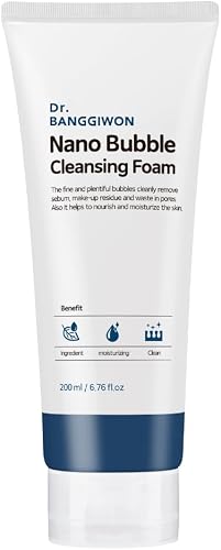 Dr.BANGGIWON Nano Bubble Facial Cleanser with Niacinamide & Panthenol, Gentle Fa
