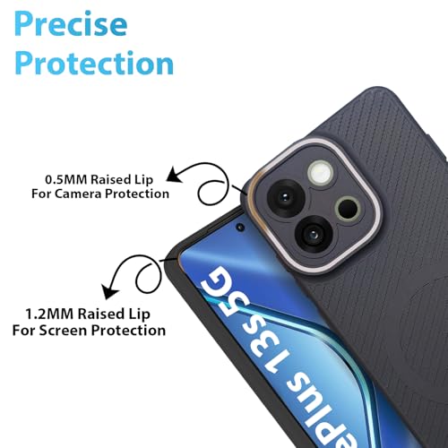 Image of LIRAMARK Rugged Carbon Fibre TPU Armor Silicone Back Cover Case for OnePlus 13s 5G