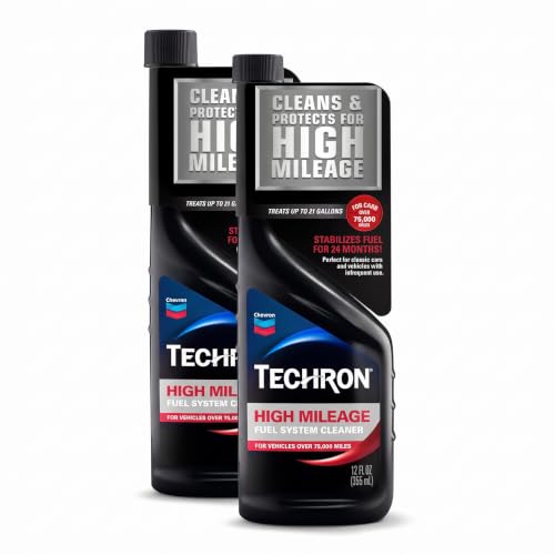 Chevron Techron High Mileage Fuel System Cleaner, 12 oz, Pack of 2